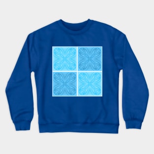 Tile pattern blue Crewneck Sweatshirt